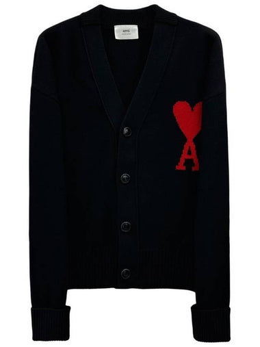 Big Heart Wool Cardigan BFUKC002 009 - AMI - BALAAN 1