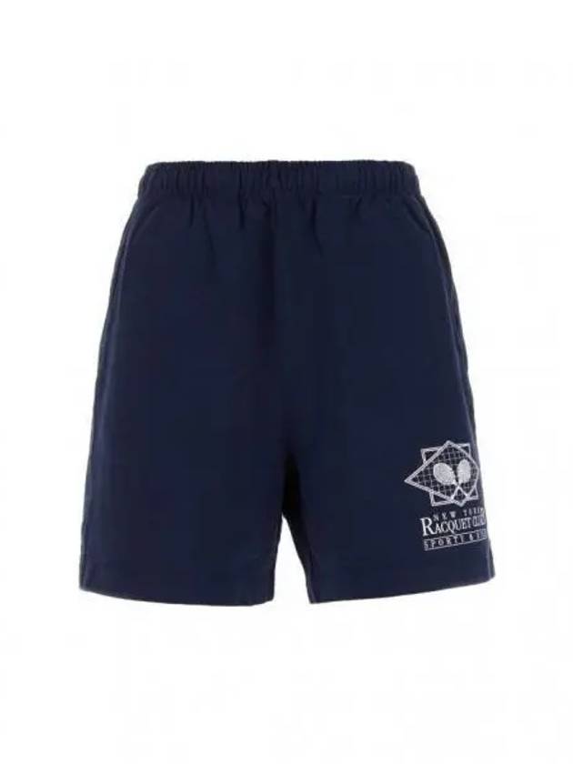 Women's Logo Print Shorts Navy - SPORTY & RICH - BALAAN 2