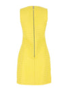 Intrecciato Leather Midi Dress Yellow - BOTTEGA VENETA - BALAAN 3