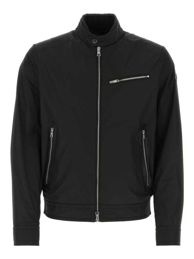 Drome Logo Patch Biker Jacket Black - MONCLER - BALAAN 1