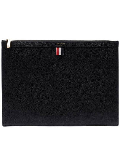 Medium Document Holder Clutch Bag Black - THOM BROWNE - BALAAN 2