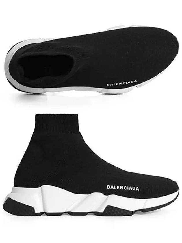 Speed Trainer  High Top Sneakers Black White - BALENCIAGA - BALAAN 4