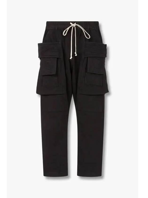 MEN DRKSHDW Cropped String Cargo Pants Black - RICK OWENS - BALAAN 1