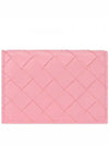 Intrecciato Flap Business Card Wallet Pink - BOTTEGA VENETA - BALAAN 2