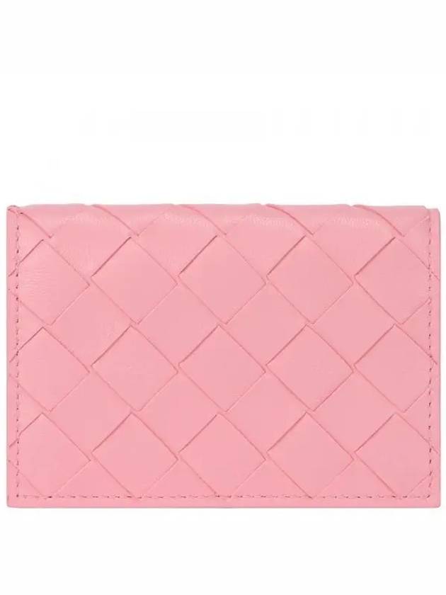 Intrecciato Flap Business Card Wallet Pink - BOTTEGA VENETA - BALAAN 2