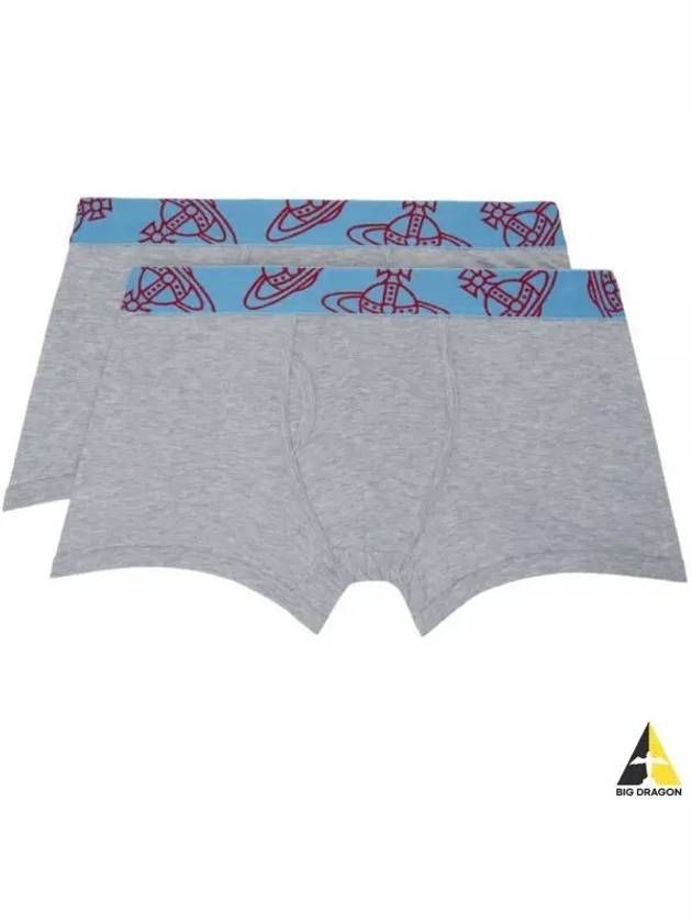 Cotton Boxer 2 Pack Grey - VIVIENNE WESTWOOD - BALAAN 2