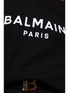 Front Logo Crew Neck Sweatshirt Black - BALMAIN - BALAAN 3