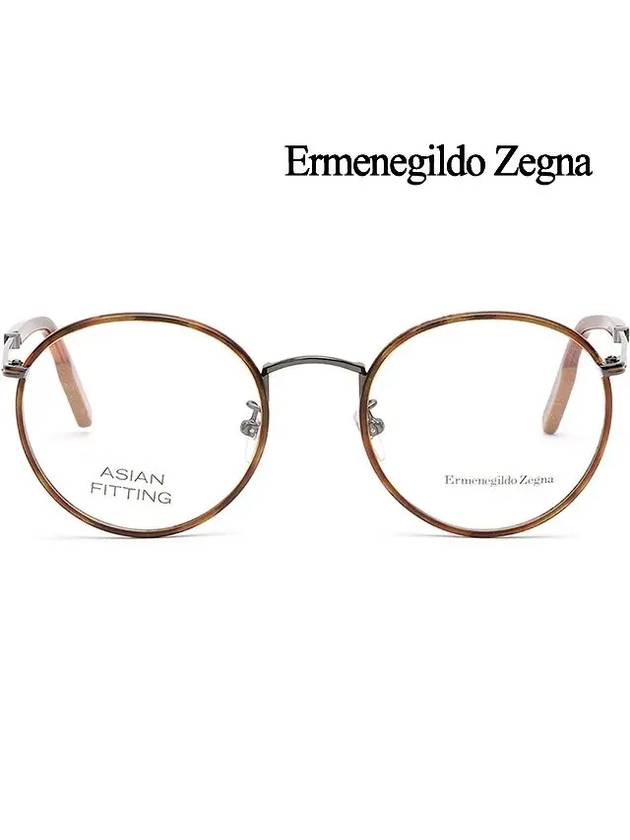 Zegna Glasses Frame EZ5182F 053 Asian Fit Round - ERMENEGILDO ZEGNA - BALAAN 3