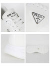 Triangle Logo Leather Low-Top Sneakers White - PRADA - BALAAN 5