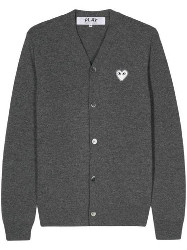 Heart patch wool cardigan AXN062 - COMME DES GARCONS PLAY - BALAAN 1