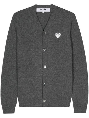 Heart patch wool cardigan AXN062 - COMME DES GARCONS PLAY - BALAAN 1