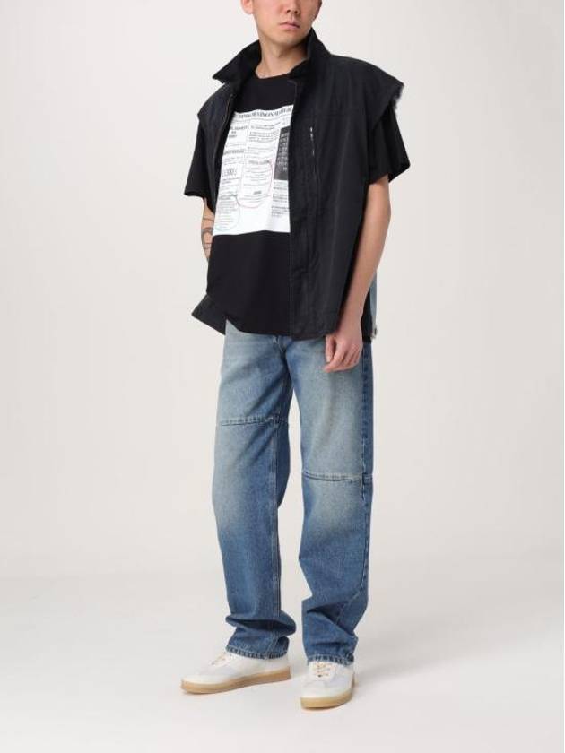 Graphic Print Short Sleeve T-Shirt Black - MAISON MARGIELA - BALAAN 3