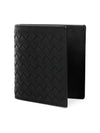 Intrecciato Small Folder Half Wallet Black - BOTTEGA VENETA - BALAAN 4