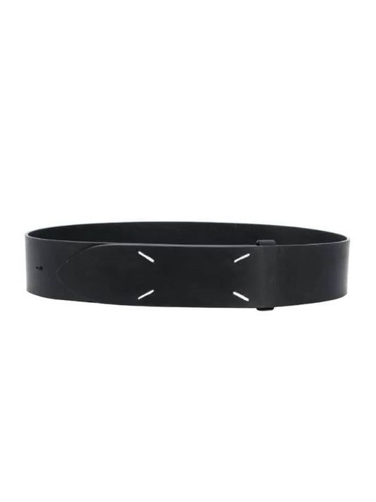 Stitch Leather Belt Black - MAISON MARGIELA - BALAAN 1