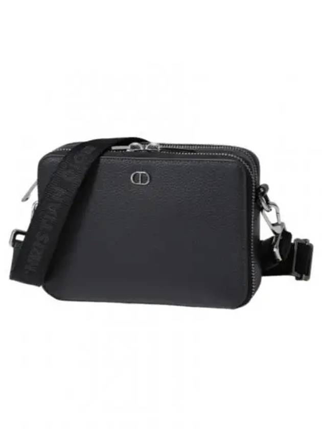 CD Icon Logo Leather Pouch Bag Black - DIOR - BALAAN 2