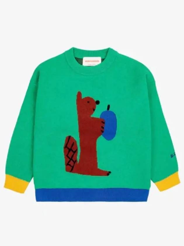 Hungry Squirrel Sweatshirt Knit Sweater B224AC117 Italian Kids - BOBO CHOSES - BALAAN 2