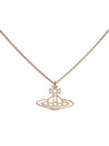 Thin Lines Flat ORB Necklace Pink Gold - VIVIENNE WESTWOOD - BALAAN 1