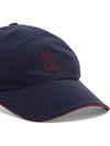 Embroidered Logo Curved Peak Ball Cap Navy - BRUNELLO CUCINELLI - BALAAN 5