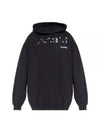 Logo Oversized Cotton Hoodie Black - BALENCIAGA - BALAAN 2