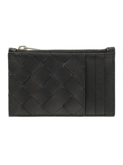 Intrecciato Zipped Card Case Black - BOTTEGA VENETA - BALAAN 2