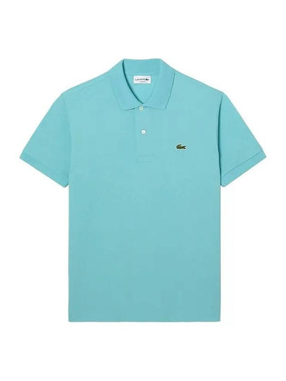 Men's Logo Classic Fit Cotton Short Sleeve Polo Shirt Blue - LACOSTE - BALAAN 2