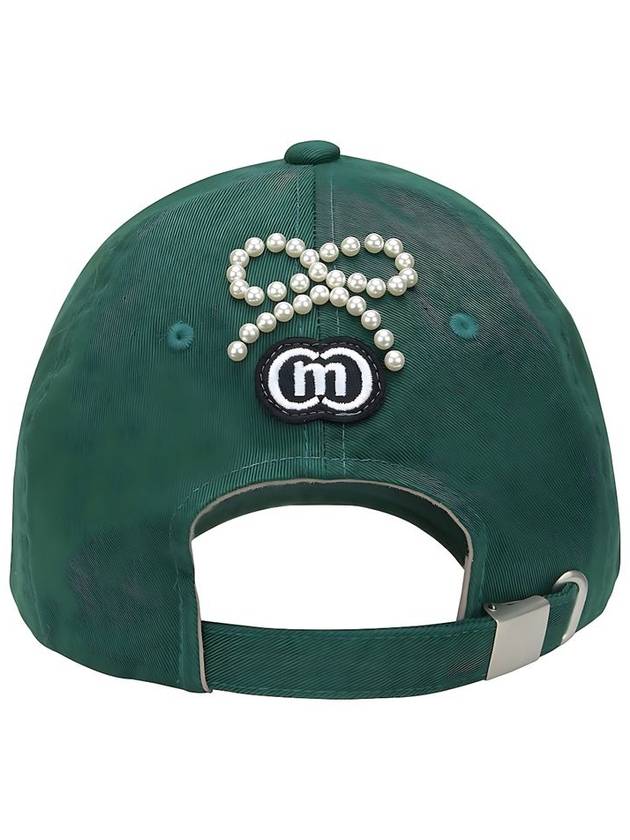 Women’s Pearl Stud Symbol Logo Soft Type Green Ball Cap DO9242AC17 1 - DOYOUKNOWMC GOLF WEAR - BALAAN 2