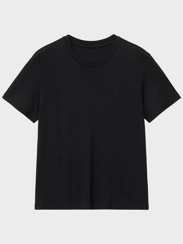 Supima Cotton Luxe Relax Short Sleeve T-Shirt Black - NOIRER FOR WOMEN - BALAAN 8