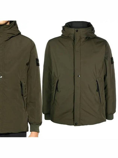 Logo Wappen Patch Hooded Jacket Green - STONE ISLAND - BALAAN 2