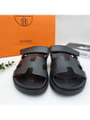 Chypre Calfskin Sandals Black - HERMES - BALAAN 3