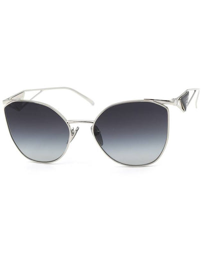 Eyewear Triangle Logo Symbol Cat Eye Sunglasses Silver Grey - PRADA - BALAAN 2