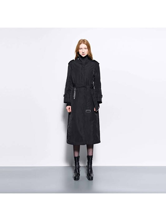 Throat Latch Trench Coat Black - KIMZISU - BALAAN 2