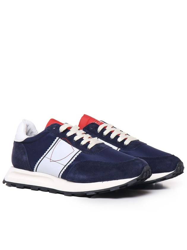 Paneled lace up running low top sneakers blue - PHILIPPE MODEL - BALAAN 3