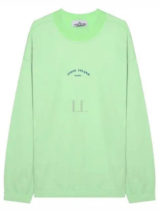 Marina Cotton Nylon Terry Fleece Crewneck Sweatshirt Green - STONE ISLAND - BALAAN 2