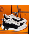 Bouncing Sneakers Mesh Suede Goatskin & Noir Blanc - HERMES - BALAAN 2