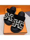 Women s Chypre Sandals Suede Goatskin Leopard Gray - HERMES - BALAAN 3