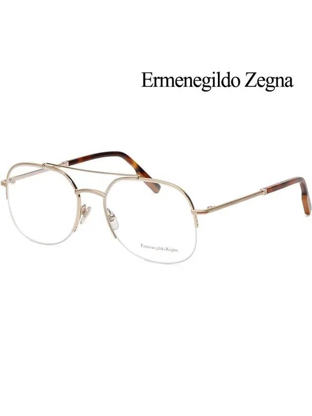 Zegna Glasses Frame EZ5184 032 Gold Half Rimless Two Bridges - ERMENEGILDO ZEGNA - BALAAN 1