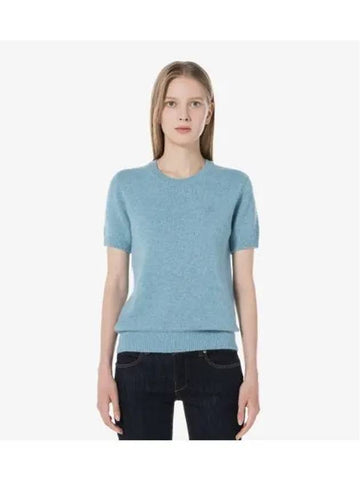 Women s Alpaca Wool Short Sleeve Sweater Light Blue - LACOSTE - BALAAN 1