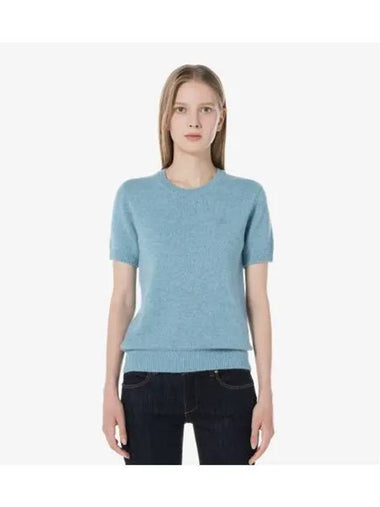 Women s Alpaca Wool Short Sleeve Sweater Light Blue - LACOSTE - BALAAN 1