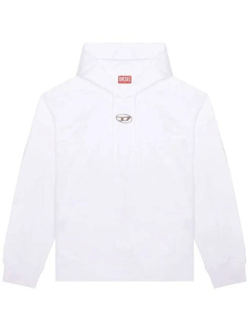 S Macs Logo Hoodie White - DIESEL - BALAAN 1