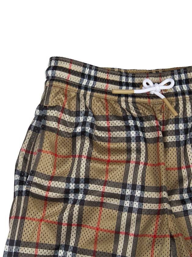 Kids Vintage Check Mesh Shorts Beige - BURBERRY - BALAAN 6