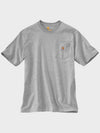 Pocket short sleeve t shirt heather gray K87 HGY - CARHARTT - BALAAN 5