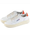 Men's Medalist Low Top Sneakers White Orange - AUTRY - BALAAN 4