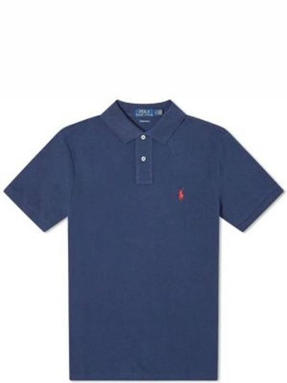 Men's Red Embroidered Logo Polo Shirt Navy - POLO RALPH LAUREN - BALAAN 2