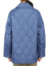 Women s Ripstop Quilted Asymmetrical Padding Gray Blue - GANNI - BALAAN 8