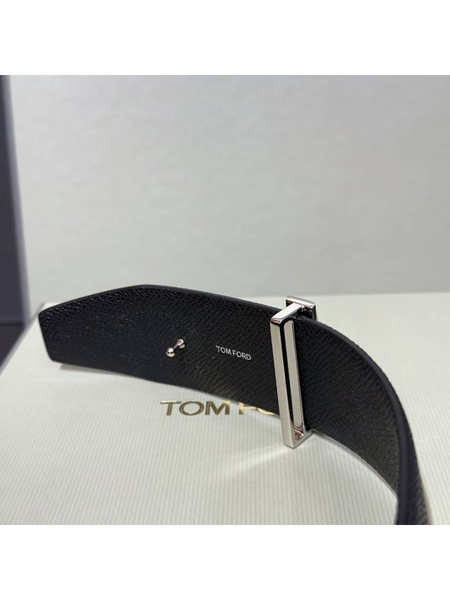 T buckle reversible twoway belt navy black - TOM FORD - BALAAN 4