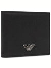 Men's Logo Leather Bifold Wallet Black - EMPORIO ARMANI - BALAAN 5