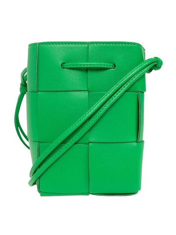 Intrecciato Cassette Small Bucket Bag Parakeet - BOTTEGA VENETA - BALAAN 1