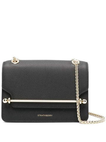 Strathberry East/West Mini Leather Black Bags - STRATHBERRY - BALAAN 1