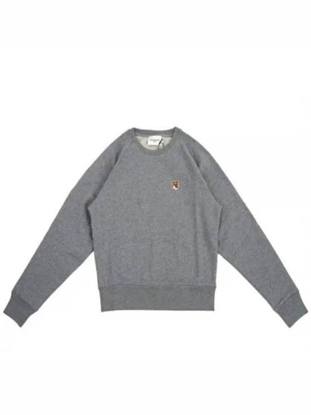 Fox Head Patch Adjusted Sweatshirt Grey Melange - MAISON KITSUNE - BALAAN 2