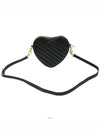 Black matelass chevron gold interlocking G mini heart shoulder bag 751628 - GUCCI - BALAAN 3